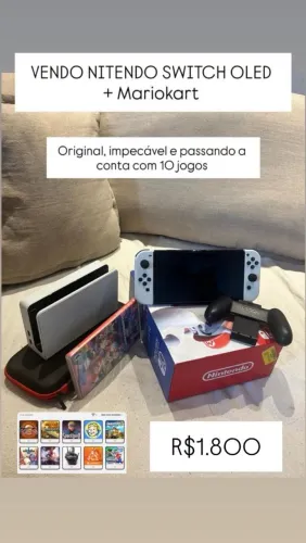 Nintendo Switch OLED + a conta