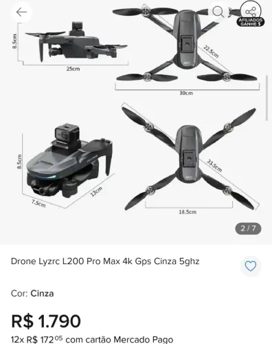 Drone L200 Pró Max - Profissional
