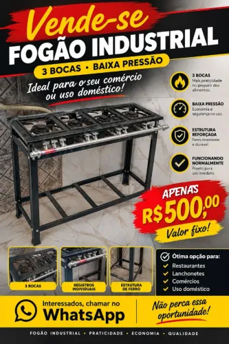 Vendo fogão industrial