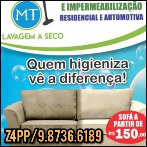 Lavagem de sofá a partir de 170 reais 