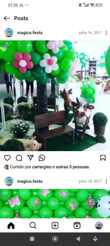 Árvore para decoração de festa com balões
