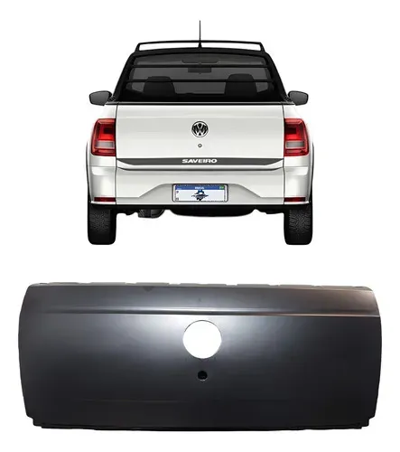 Tampa Traseira Saveiro G7 G8 G9 2017 2018 2019 2020 A 2023 Preto Para Pintura