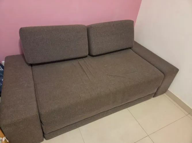 Sofá-cama cinza Tok Stok