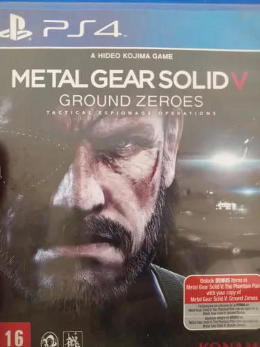 Jogos de Ps4 ( Metal Gear V Greund Zeroes e Metal Gear V Phantom Pain)