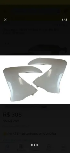 Abas Carenagens tanque Honda Falcon NX4 2000 a 2008, novo lacrado sem pintura ou adesivos