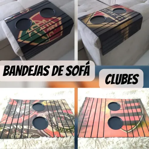 Bandeja Braço de Sofá Porta Copos Série Clubes Futebol _ CS349