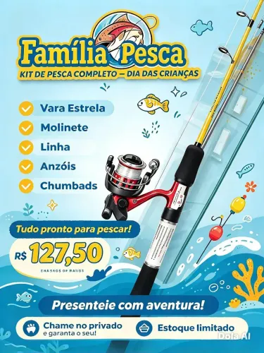 Kit vara para pesca
