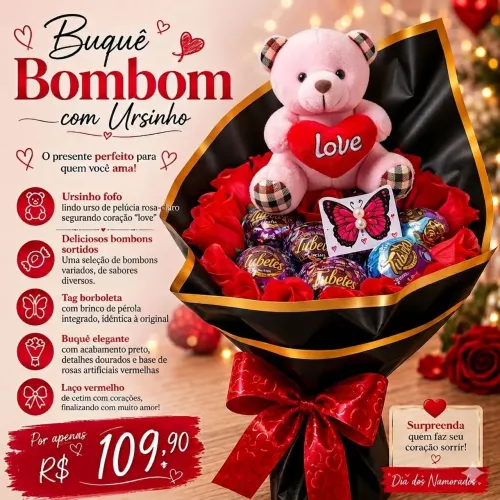 Buquês de chocolate a pronta entrega
