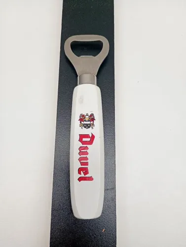 Abridor garrafas Cerveja Duvel oficial importado Belgica metal com cabo em madeira