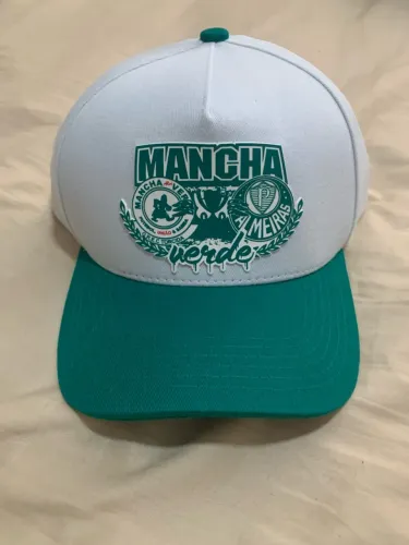 Boné Mancha Verde aba curva verde e branco