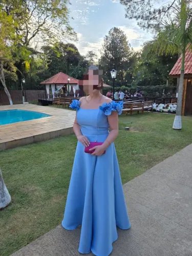 Vestido Longo de Festa Azul  Serenity - Tam G