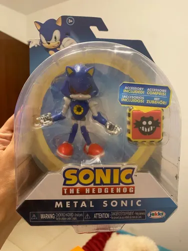 Boneco Metal Sonic Articulado 10cm Jakks Pacific Novo Lacrado