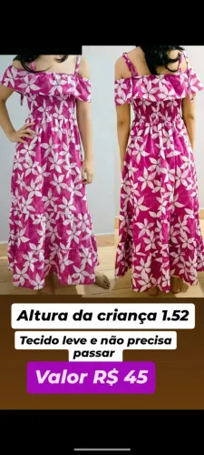 Vestido florido ,não precisa passar