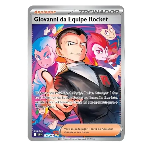 CARTA POKÉMON Giovanni da Equipe Rocket (238/182) Ilustração especial