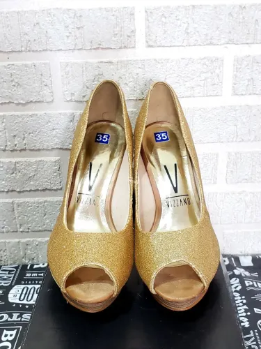Sapato Peep Toe Meia Pata Vizzano Tamanho 35