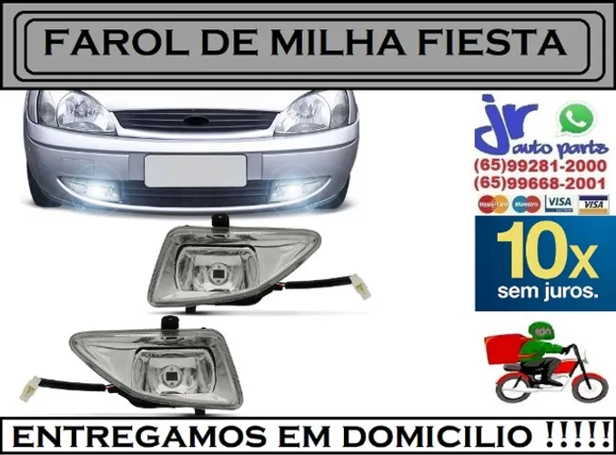 Farol de Milha Fiesta 00 a 04 Auxiliar Neblina