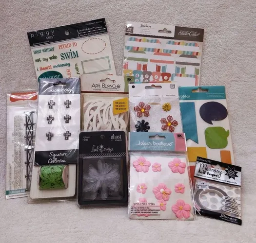 Kit scrapbook ou artesanato 12 peças