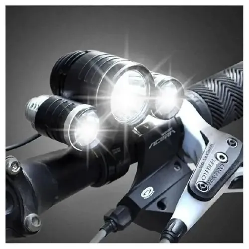 Farol para Bicicletas JWS 913W com 3 Leds T6 Alta Intensidade Bateria Recarregavel 8381