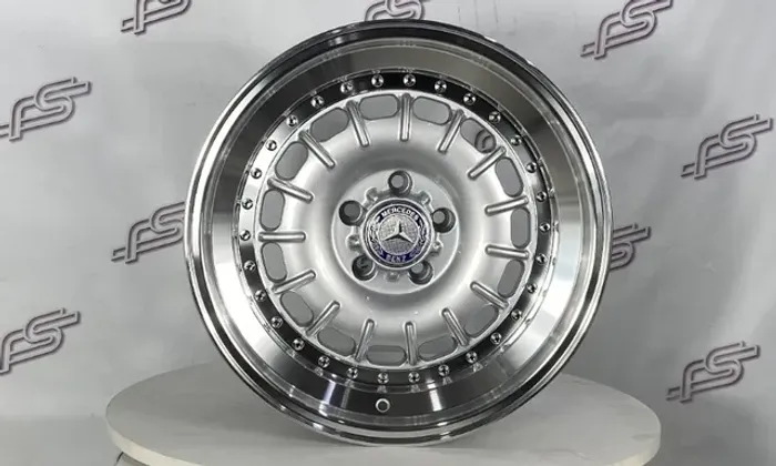 Rodas Mercedes 280D Prata Borda Diamantada 5x112 - 17x8,5 e 17x9,5