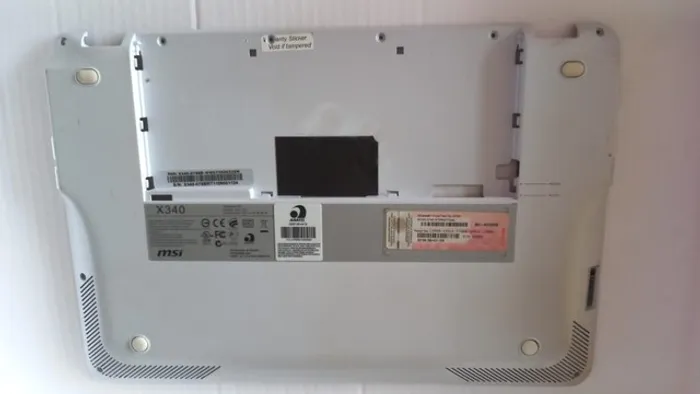 Carcaça Inferior Chassi Base Note Msi X340 - 876