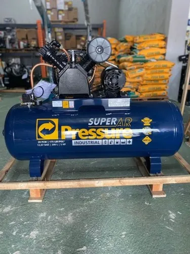  Compressor de Ar Industrial 20pcm 200L Super Ar - Pressure (Loja)