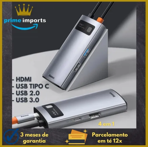 HunBaseus 4/1 HDMI LACRADO*GARANTIA*