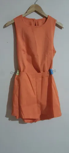 Conjunto verão laranja super leve