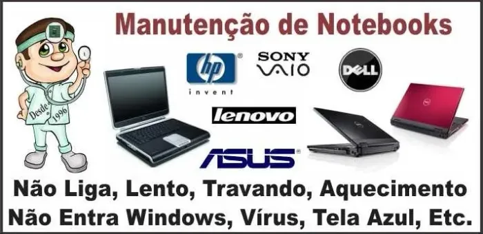 Reparo/Conserto em placas-mãe de desktop/notebook e dobradiças/carcaças