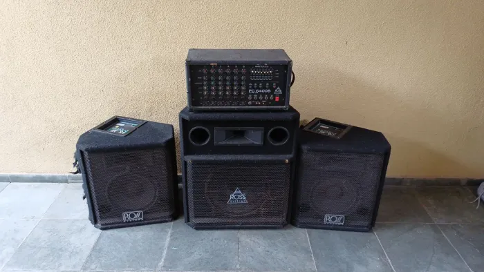 Mesa de som (Mixer) + PA Ross Systems
