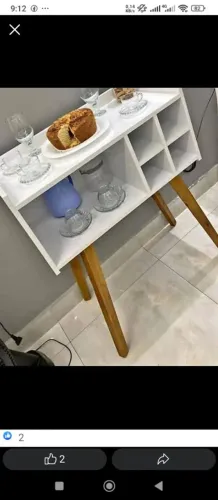 Vendo lindas mesinha de canto e aparador Fabricação própria mdf brilho venha para loja