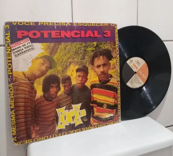 LP Potencial 3 Clássico Rap Nacional 1995 Manos de Fé/ Usadinho