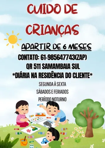 Cuido de crianças/faço diárias!