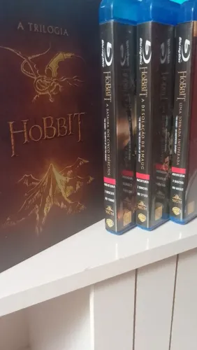 Coleção Blu-ray Trilogia O Hobbit com Luva.