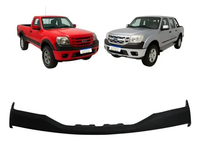 Spoiler Parachoque Dianteiro Ford Ranger 2010 A 2012 Novo Preto