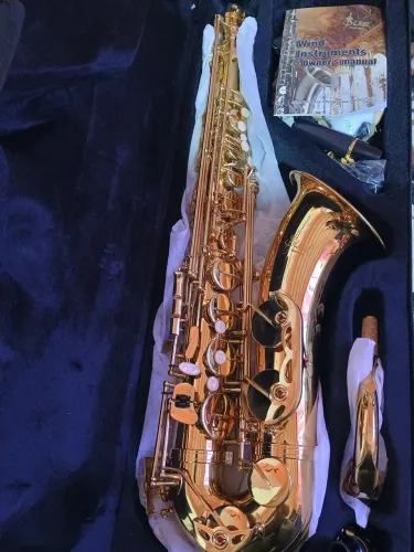 Saxofone Dourado Completo zero tenor