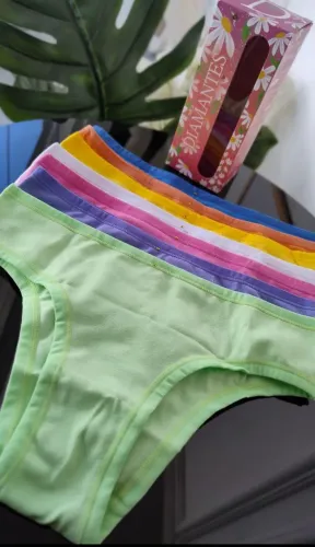 Kit com 7 Calcinhas Coloridas Diamantes Lingerie