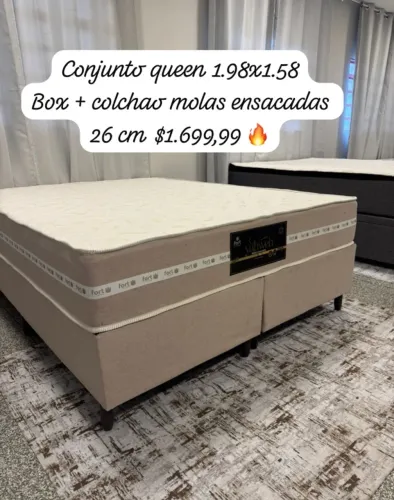 Cama Queen Completa box e Colchão Nova , Promoção Especial