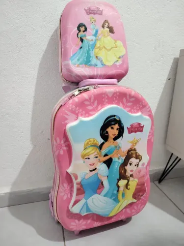 Mala de rodinhas Disney Princesas Diplomata Bolsa escolar