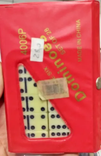 Domino Profissional De Osso Estojo Com 28 Peças