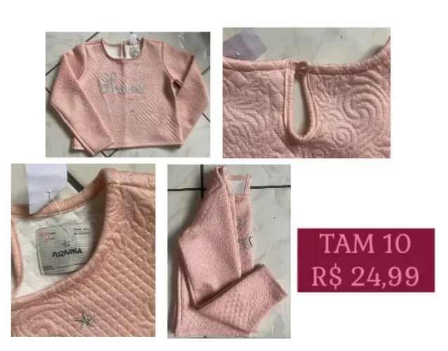 Blusa rosa fem infantil - TAM 9/10 por R$ 19,99