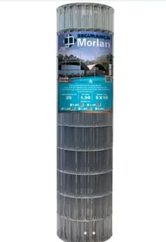 Tela Alambrado de Segurança Morlan 1,5 metros por 25 metros,5 x10 centímetros quadrados