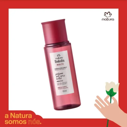 Essência para Cabelos Cereja e Avelã Natura Tododia - Brilho Maciez Perfumação Antifrizz