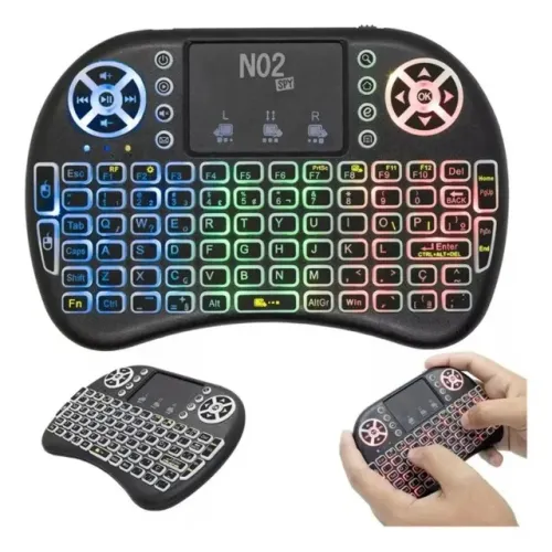 Mini Teclado Controle Sem Fio P/smart Tv Tv Box Pc