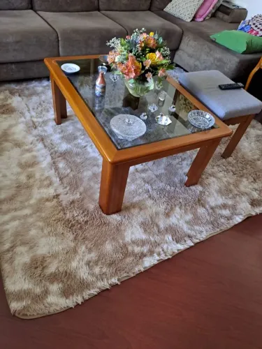 R$159. 99 tapete felpudo beje mesclado tapete grande 2x2,40 beje  novo 