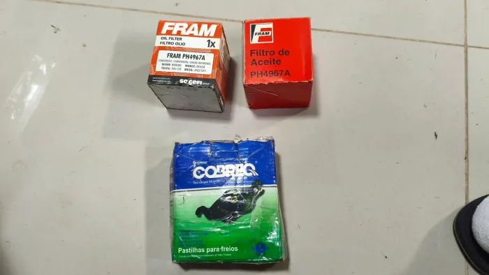 Kit 2 filtros oleo + pastilhas freio Corolla 2009