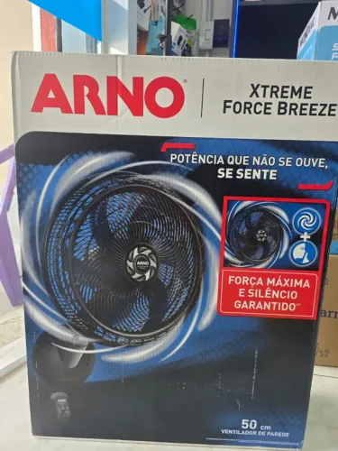 Ventilador de Parede Arno Xtreme Force Breeze 50cm VB51, 126W, 6 Pás, 3 Velocidades, Modo