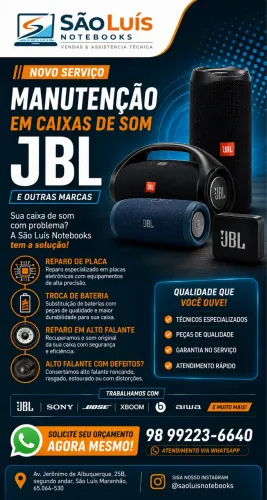 Reparo e manutenção caixa de som JBL, BOSE, aiwa