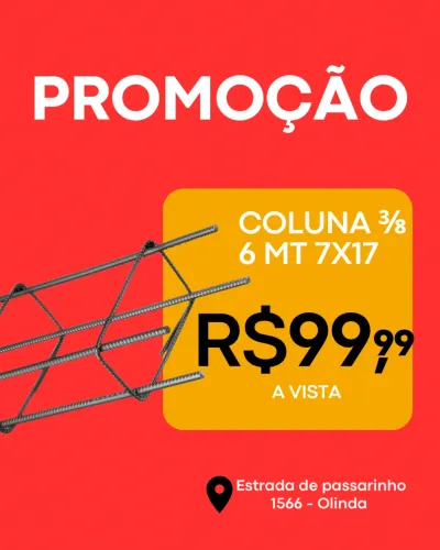 Coluna 3/8 6mt 7x17