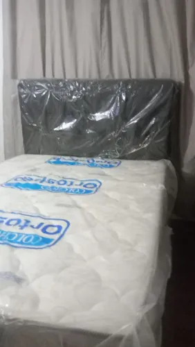 Cama box casal com colchão de 25cm anti incaro aprovado pelo imeto super confortável .