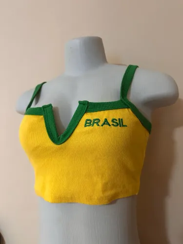 Cropped Brasil Tam. Único